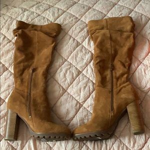 Aldo Knee High Slouch Suede Boots